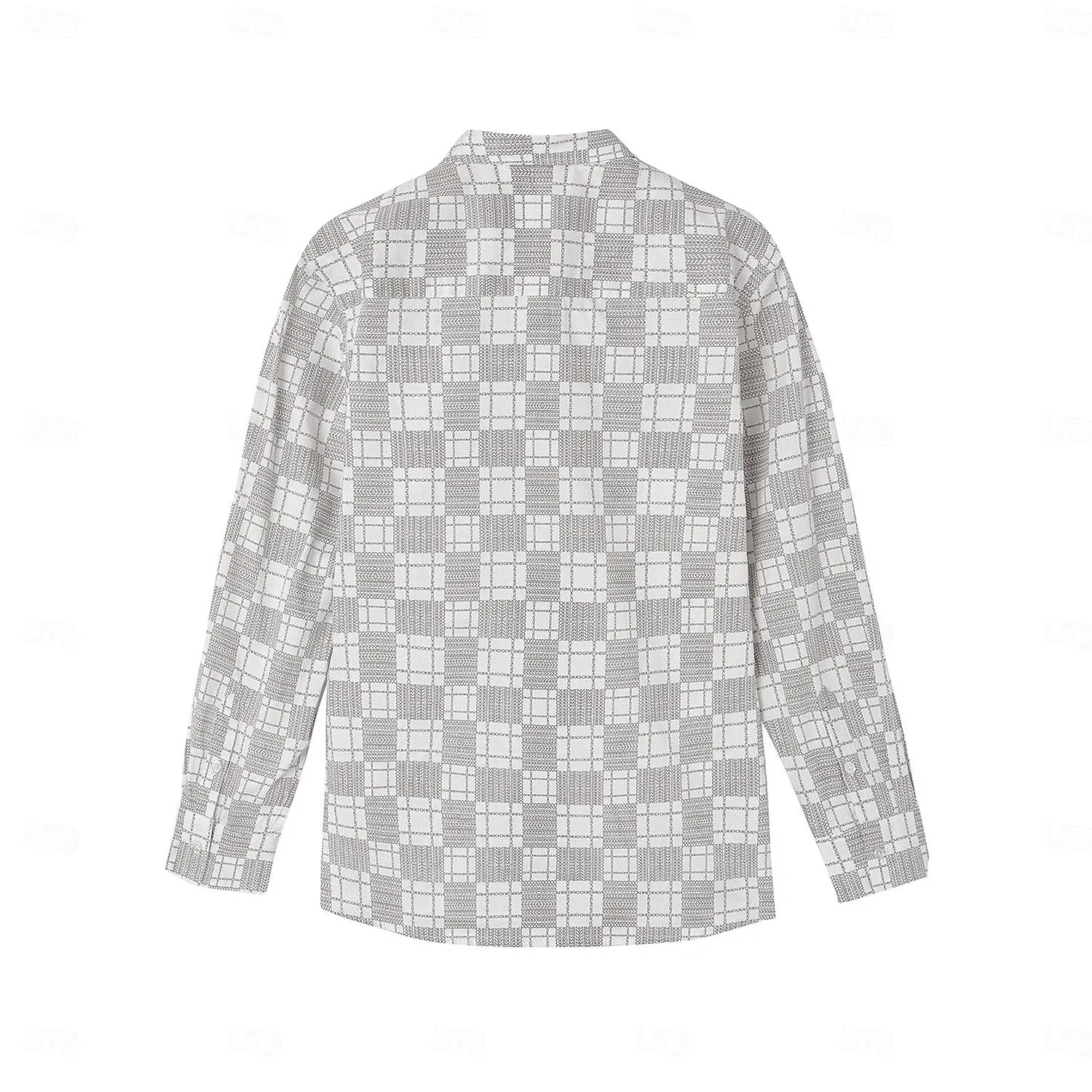 100% Cotton OKM Letter Check Pattern Shirt