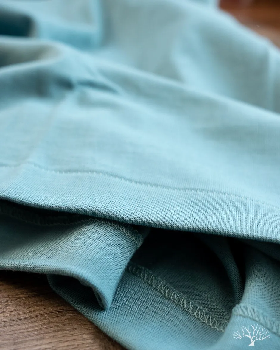 215 2-Thread Organic Cotton Crew Neck Tee - Aqua