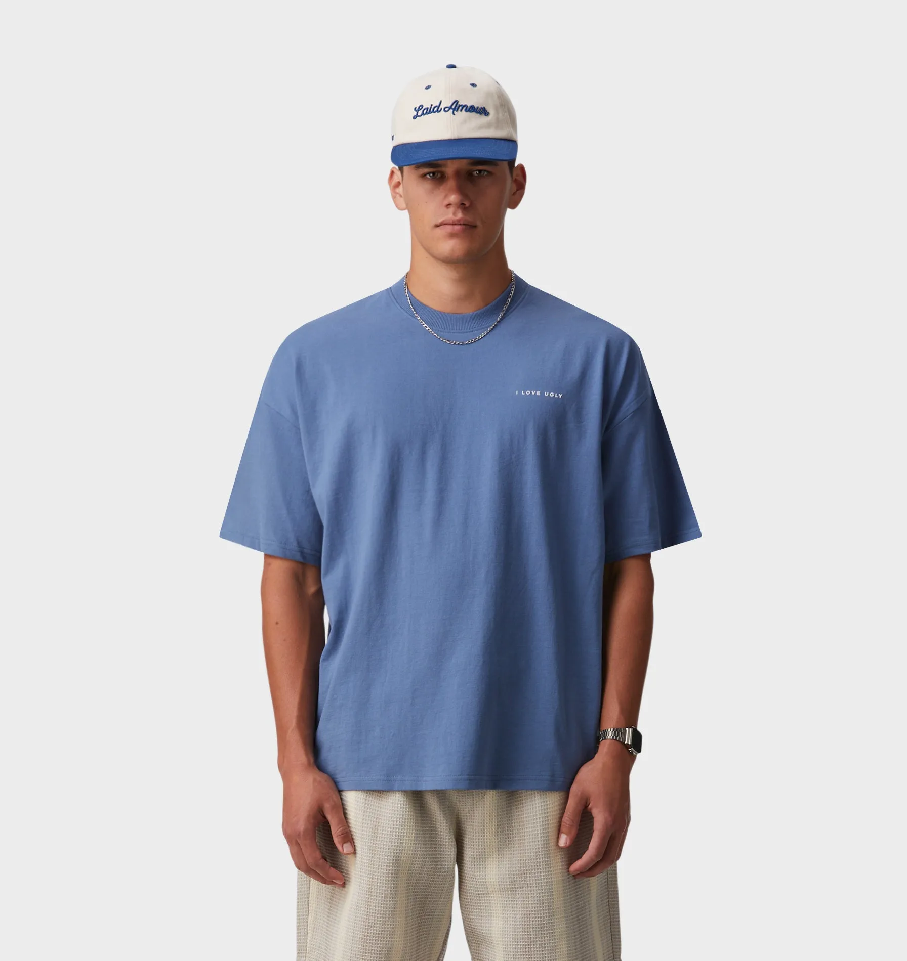 Box Tee - Stone Blue