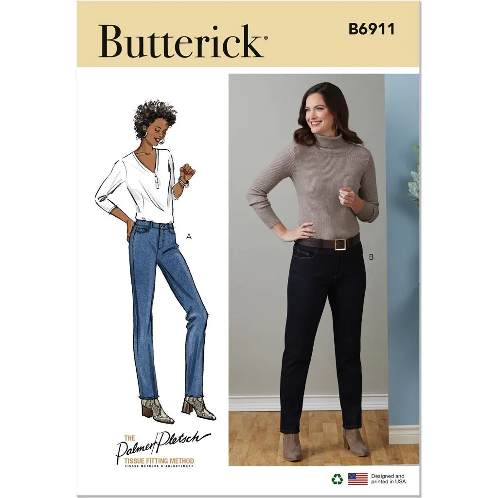 Butterick Pattern B6911 Misses' Jeans by Palmer / Pletsch