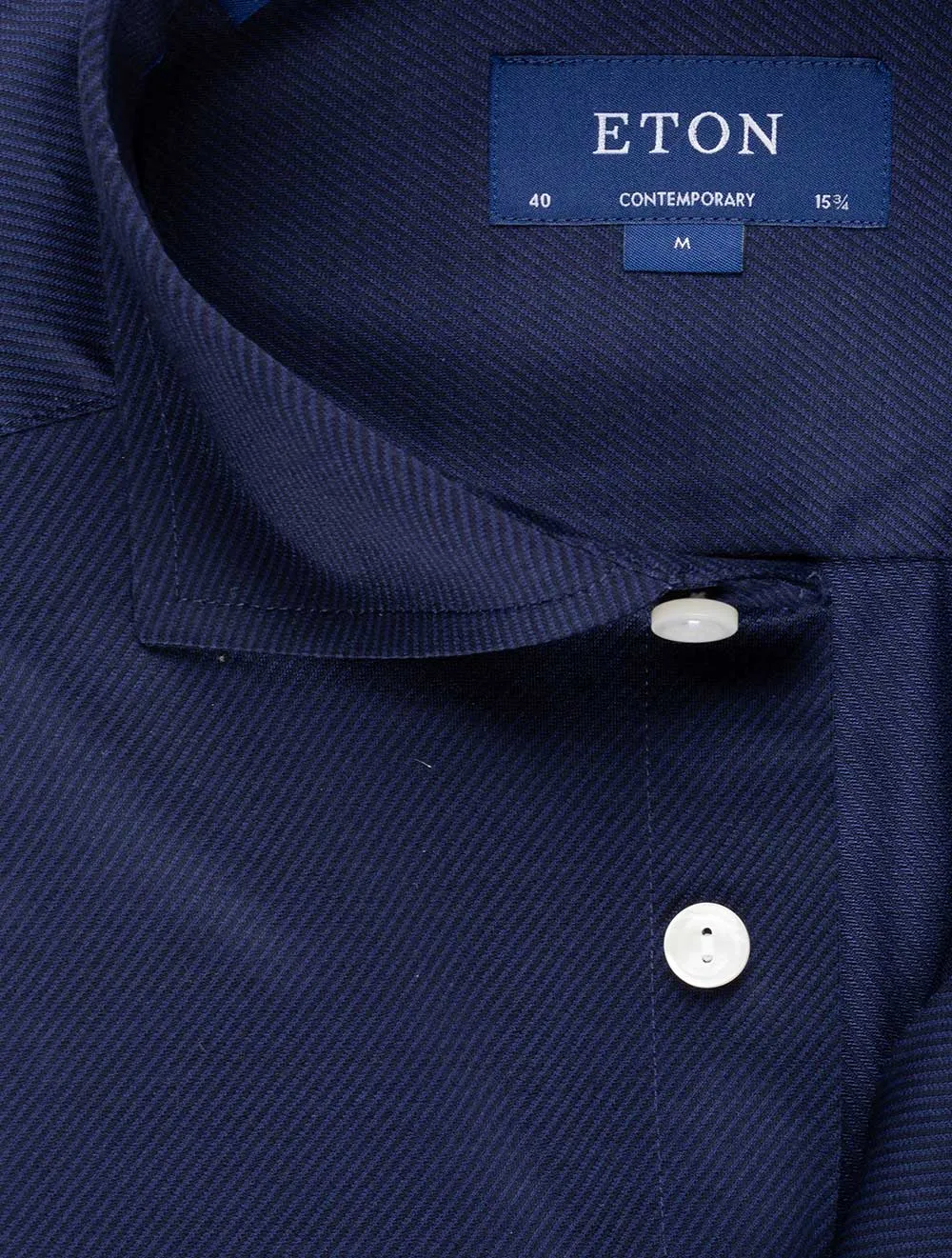 Contemporary Knit King Twill Shirt Navy