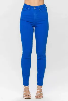 Curvy Girl Judy Blue High Waist Cobalt Skinny Jeans