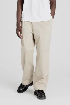 Double Pleat Wide Chino Pants - Khaki