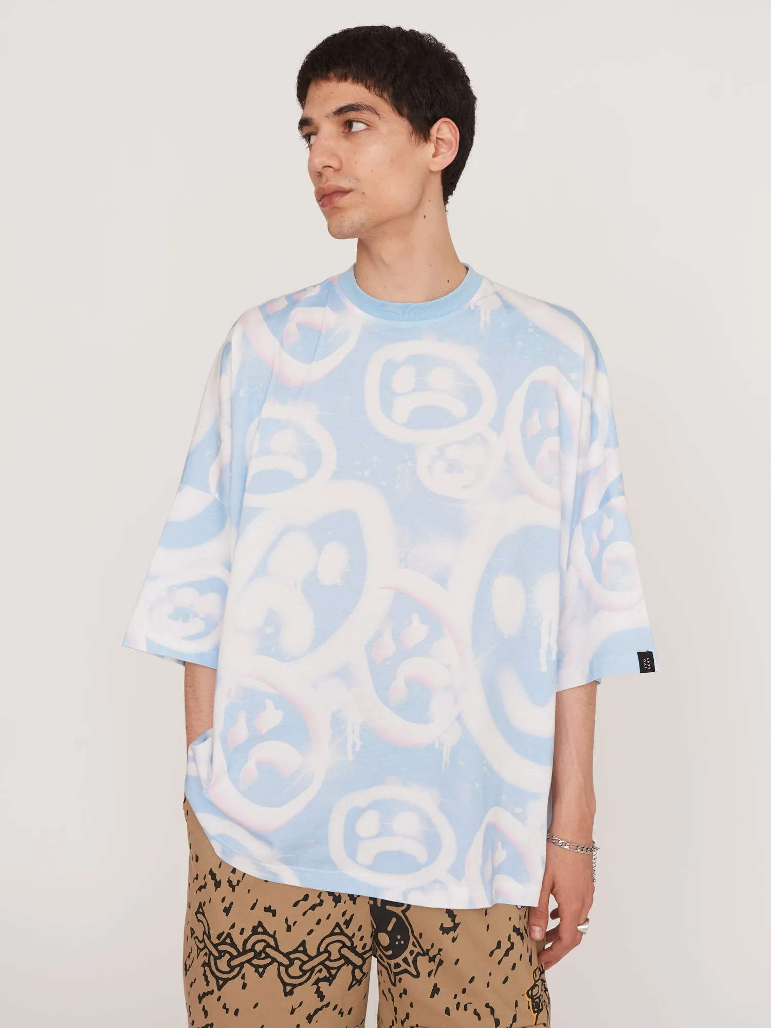 Drippy Spray Face Oversized T-Shirt