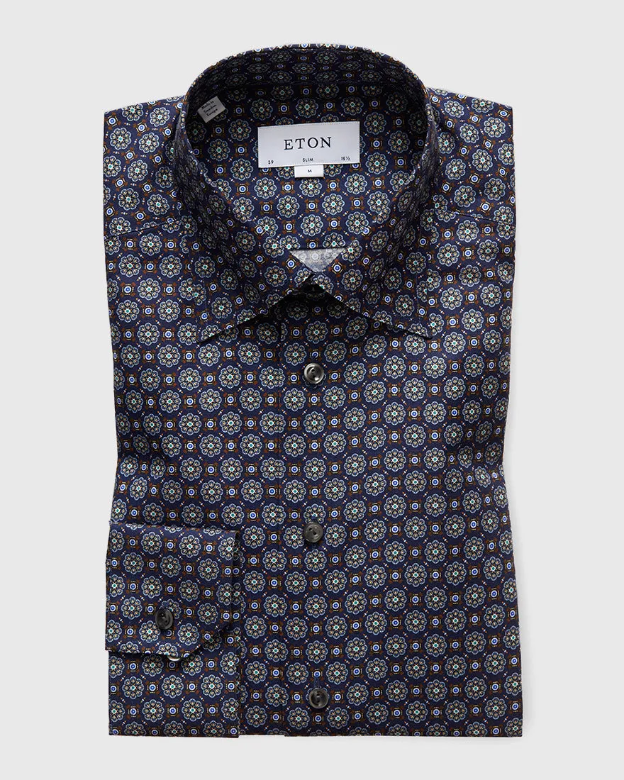 ETON 10000005029 NAVY-BLUE SLIM SC SHIRT