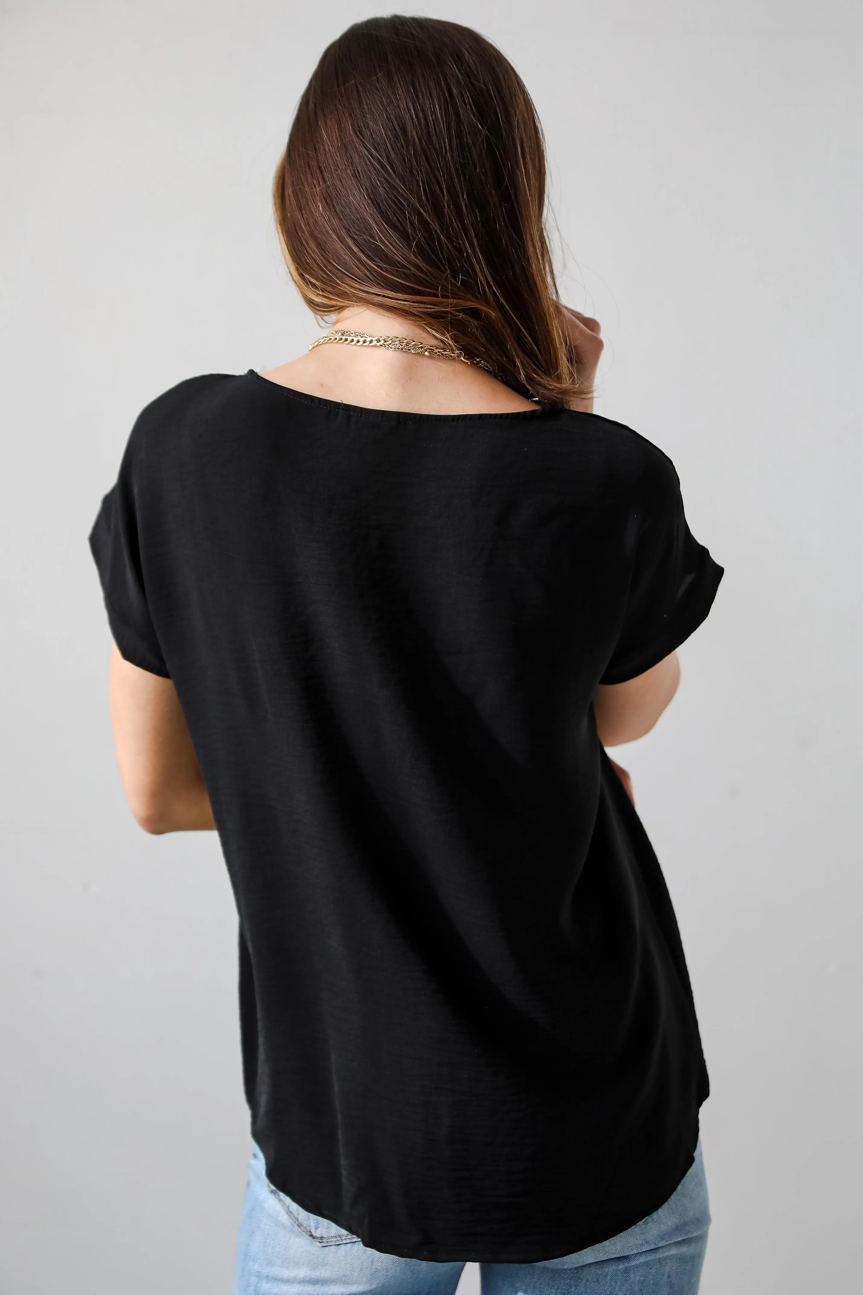 FINAL SALE - Amelia Black Oversized Blouse