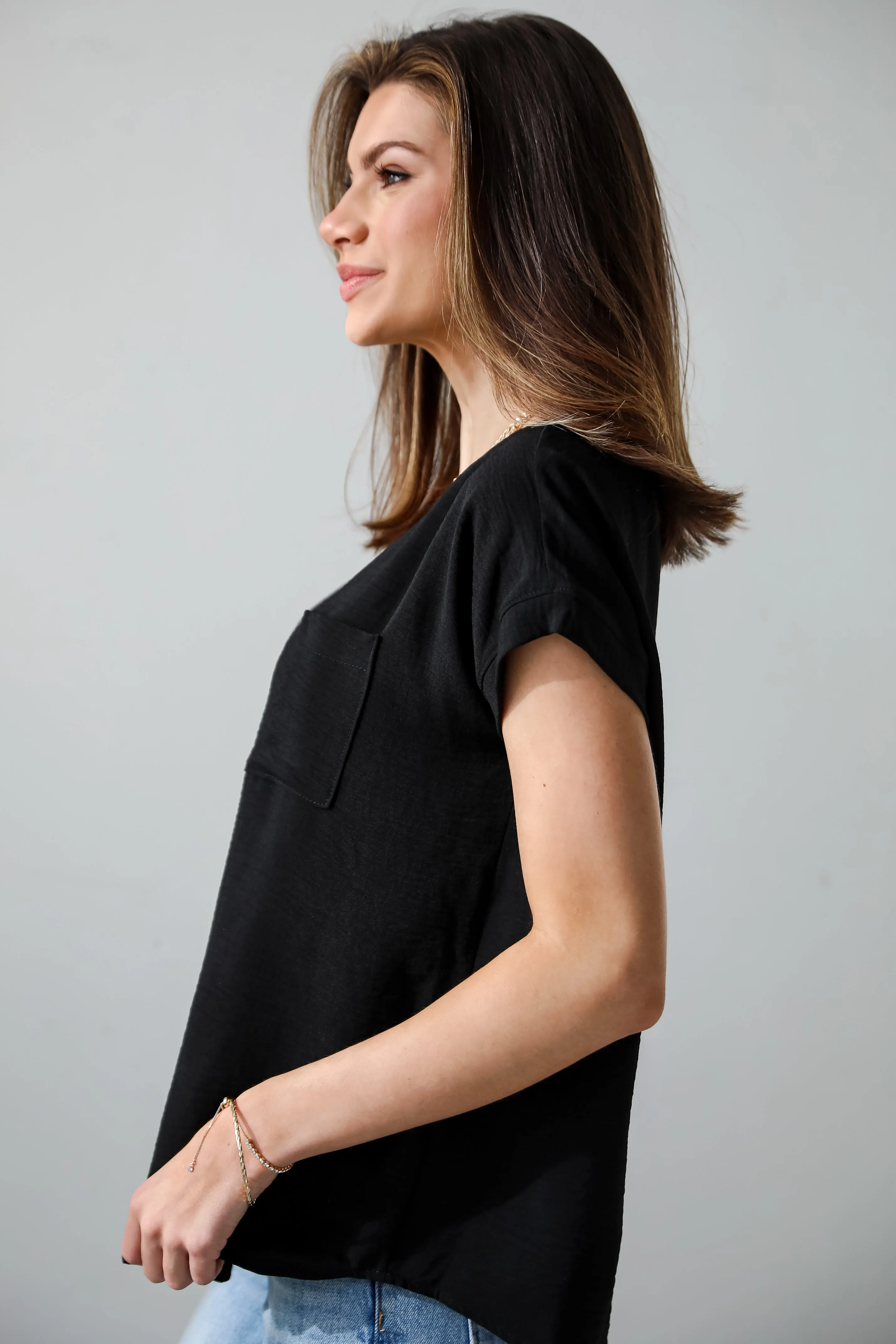 FINAL SALE - Amelia Black Oversized Blouse