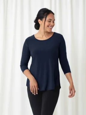 Go To Classic T Relax, 3/4 Sleeve, Navy