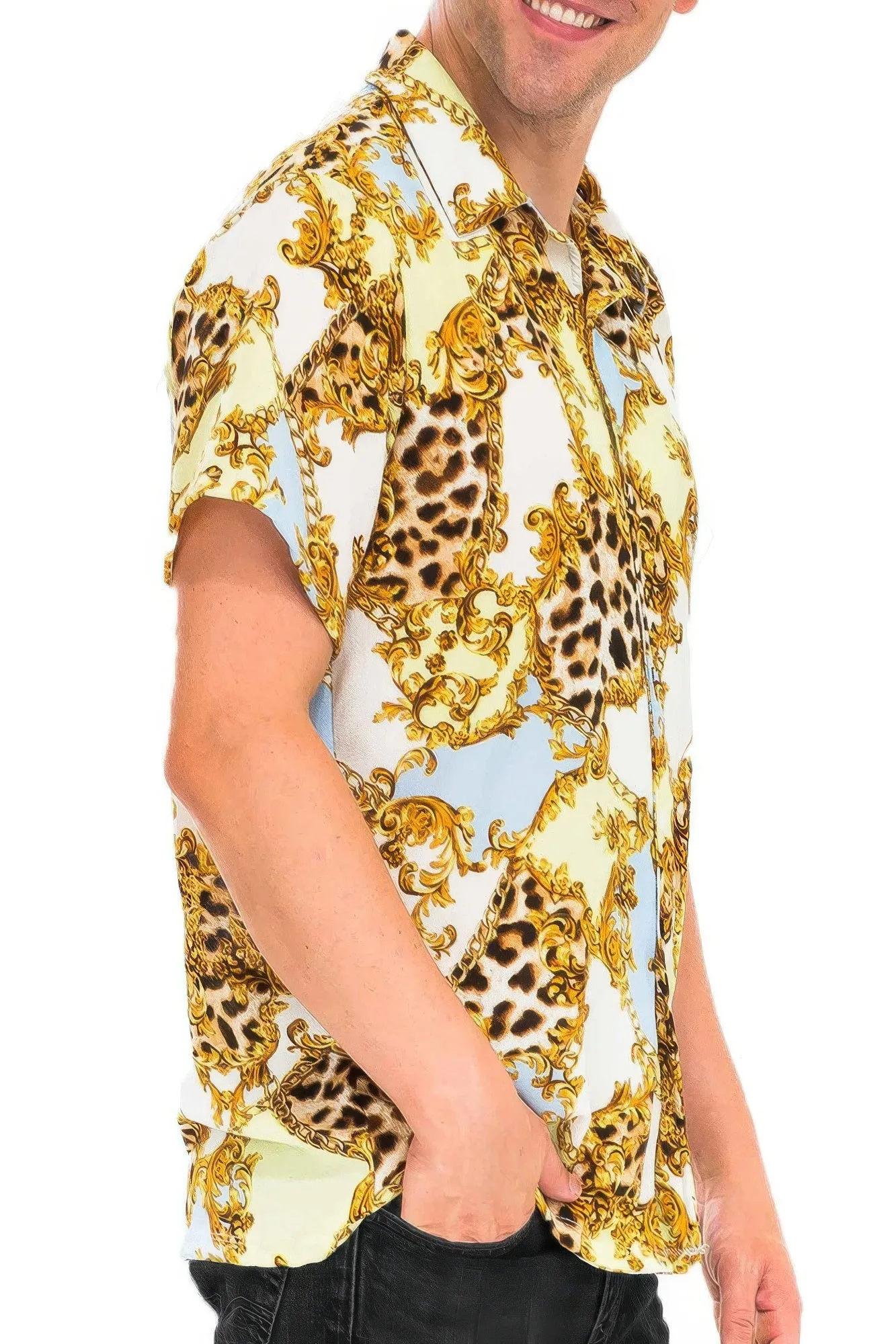 Leopard Cheetah Button Down Shirtutton Down Shirt