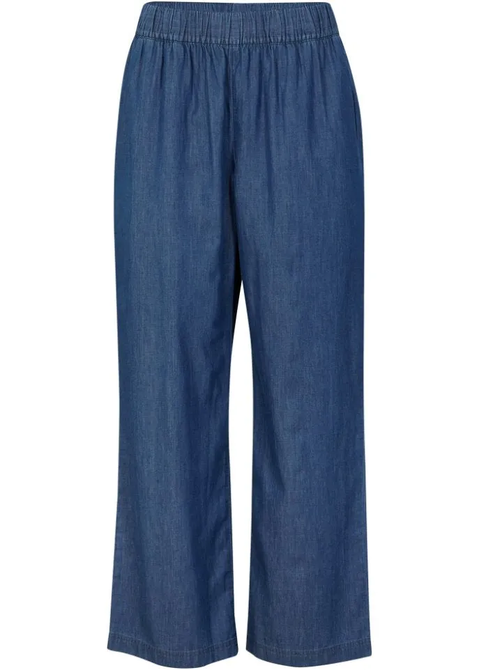 Lightweight, high-waisted jeans with a comfortable wide-fit belt Bpc Bonprix Collection ,  blue