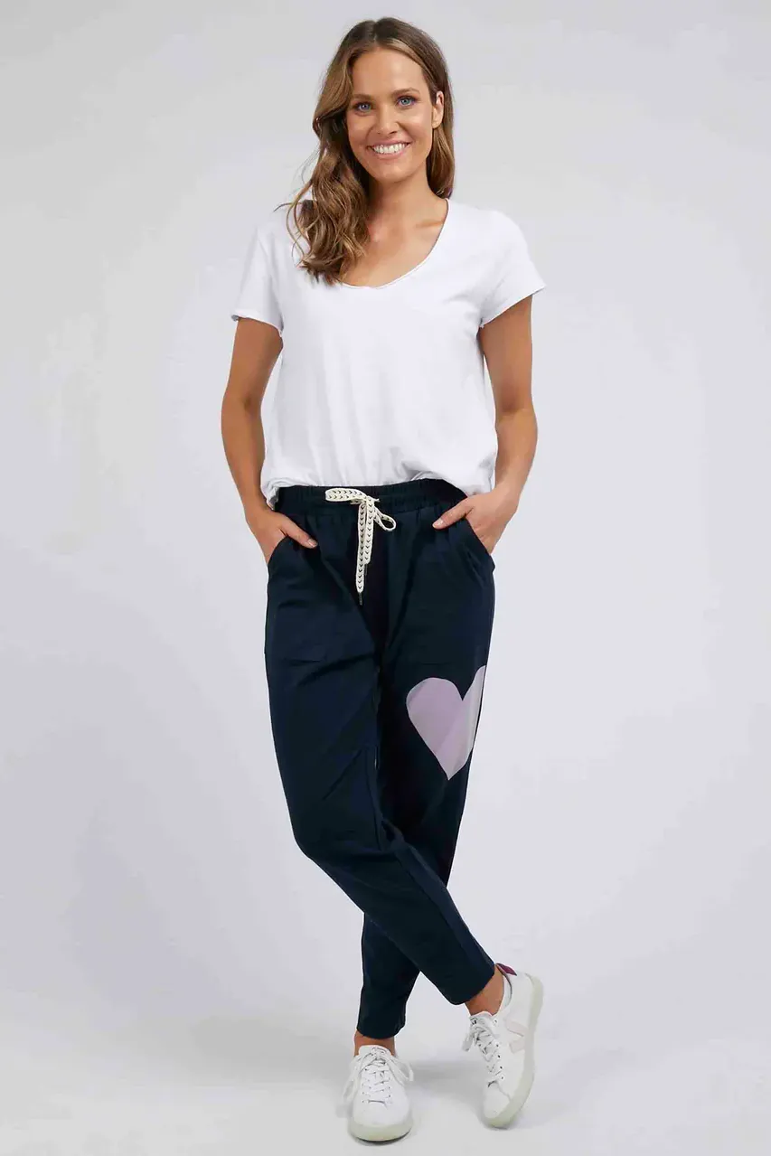 Lonely Heart Lounge Pant in Navy