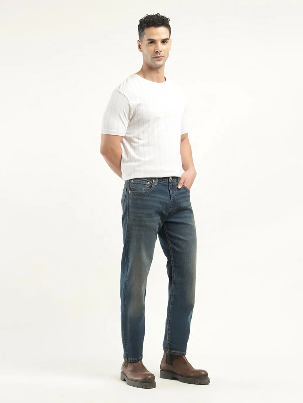 Men's 555'96 Relaxed Straight Fit Indigo Jeans