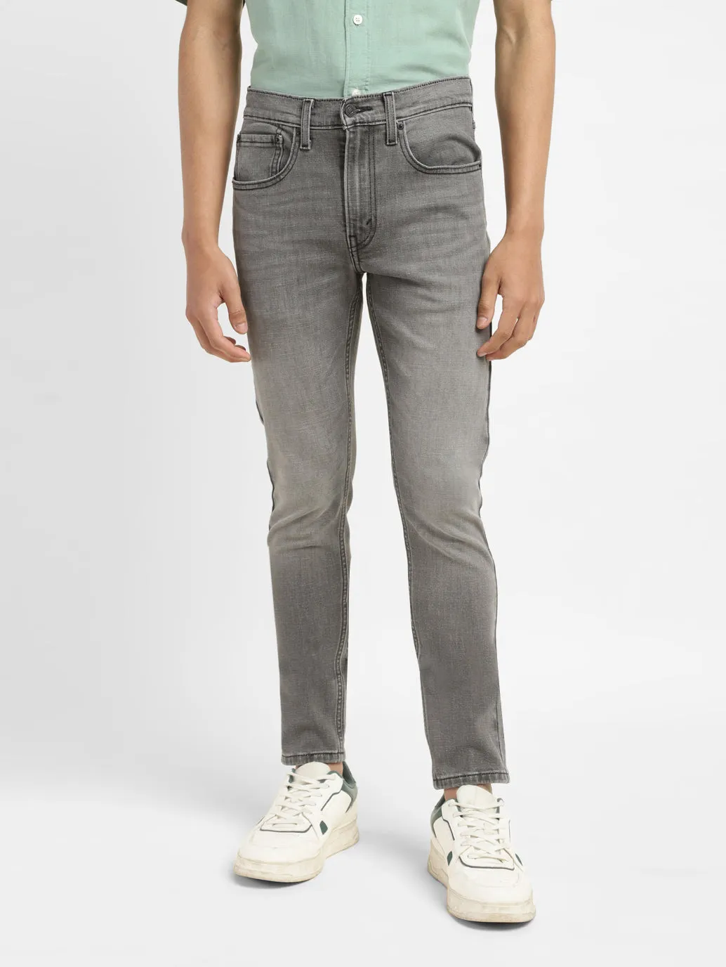 Men's Grey Skinny Taper Jeans