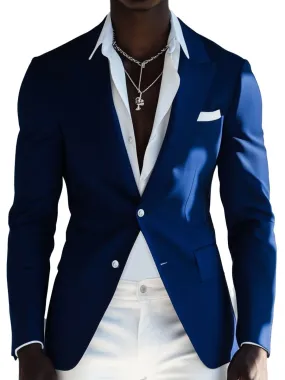 Men's Solid Color Lapel Single Breasted Casual Blazer