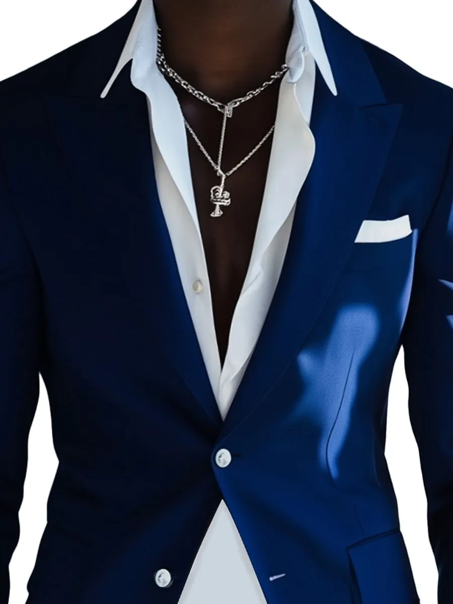 Men's Solid Color Lapel Single Breasted Casual Blazer