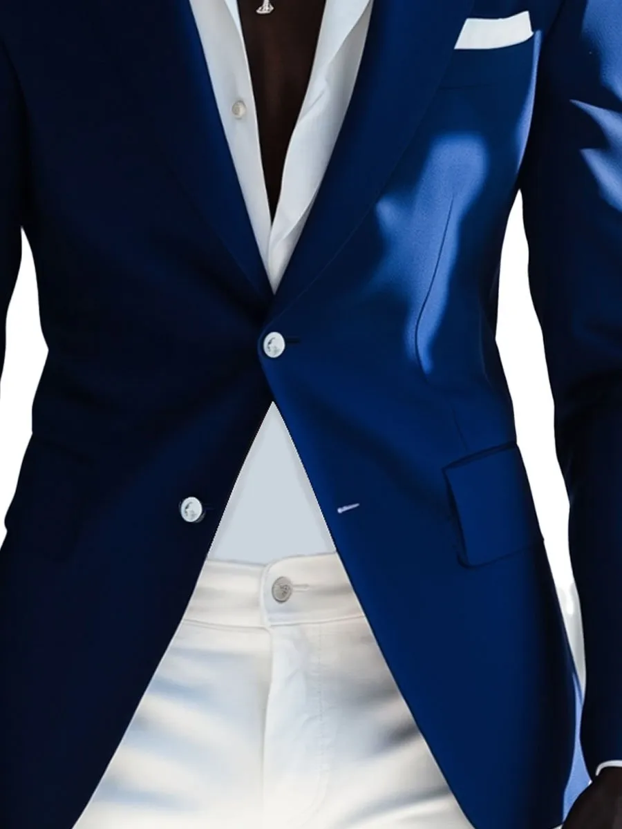 Men's Solid Color Lapel Single Breasted Casual Blazer