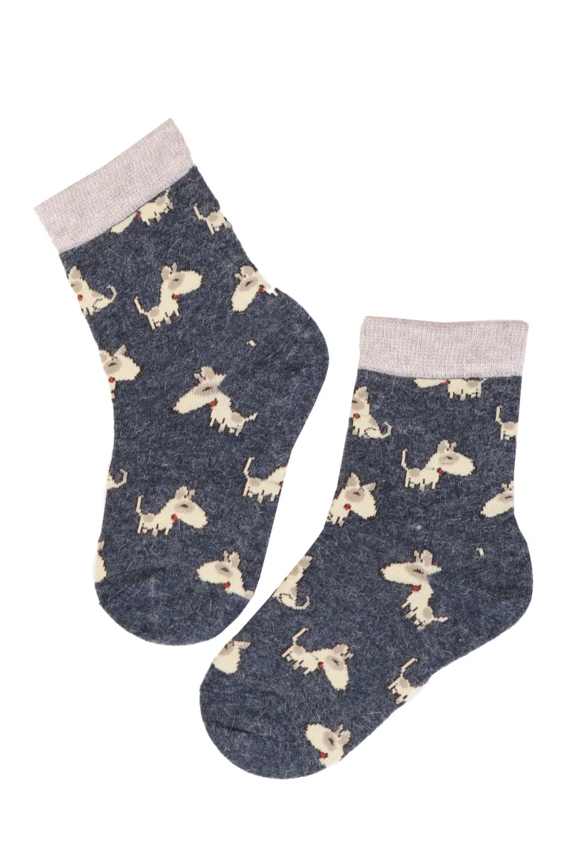 PLUUTO angora wool socks for kids