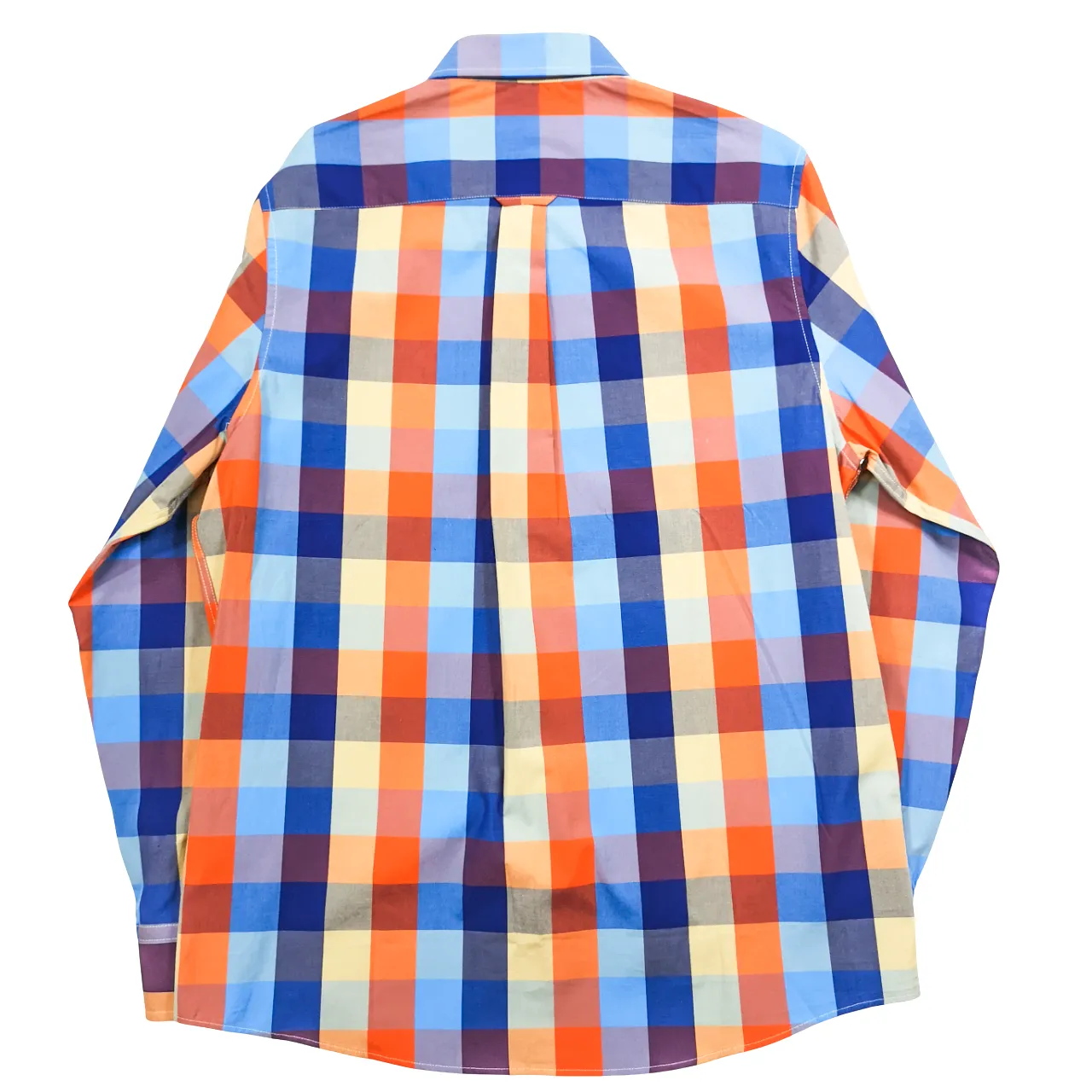 Pringle LS Rust Blue Check Classic Reg Fit Shirt