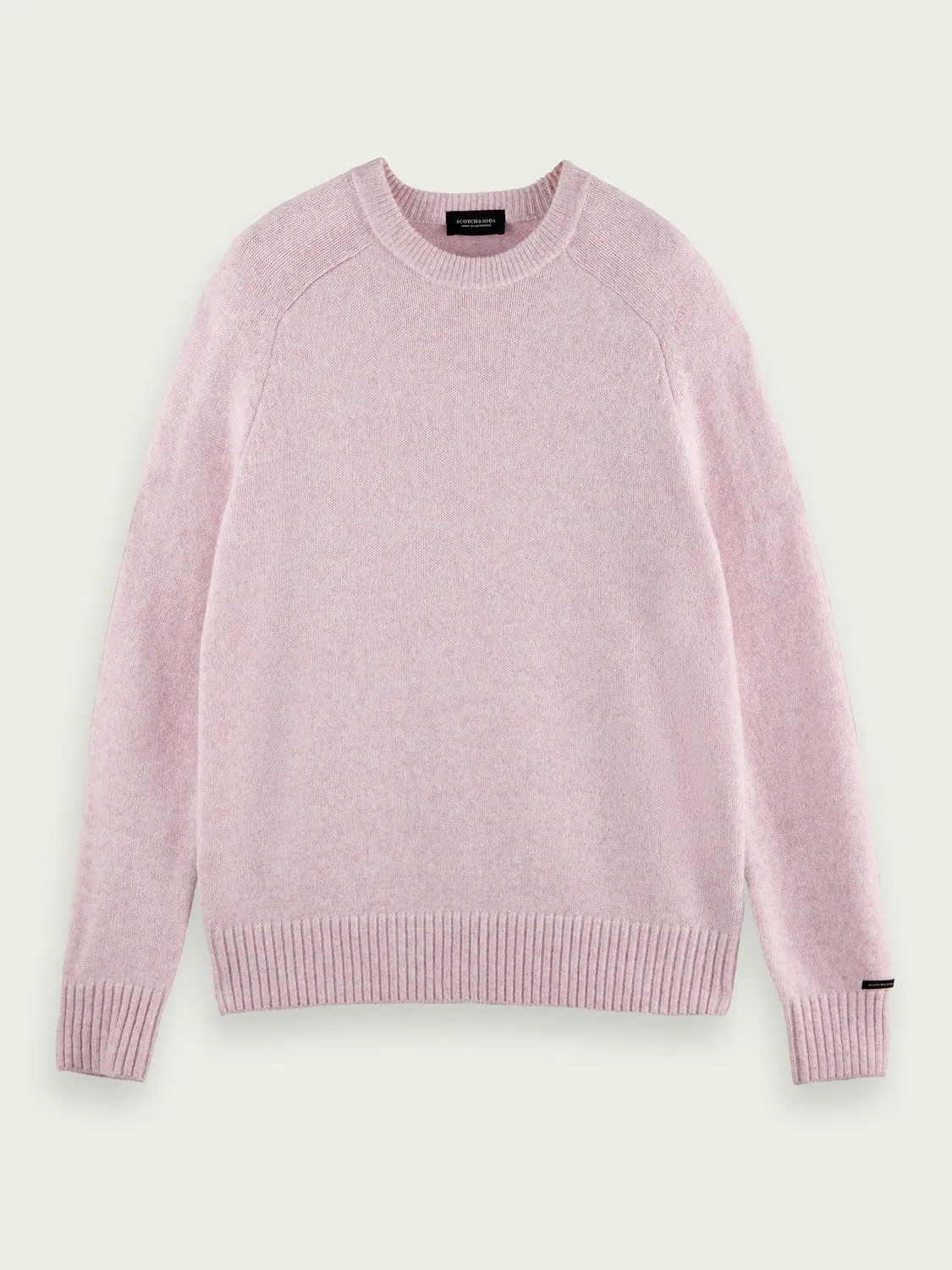 Relaxed Crewneck Sweater (Mauve Melange)