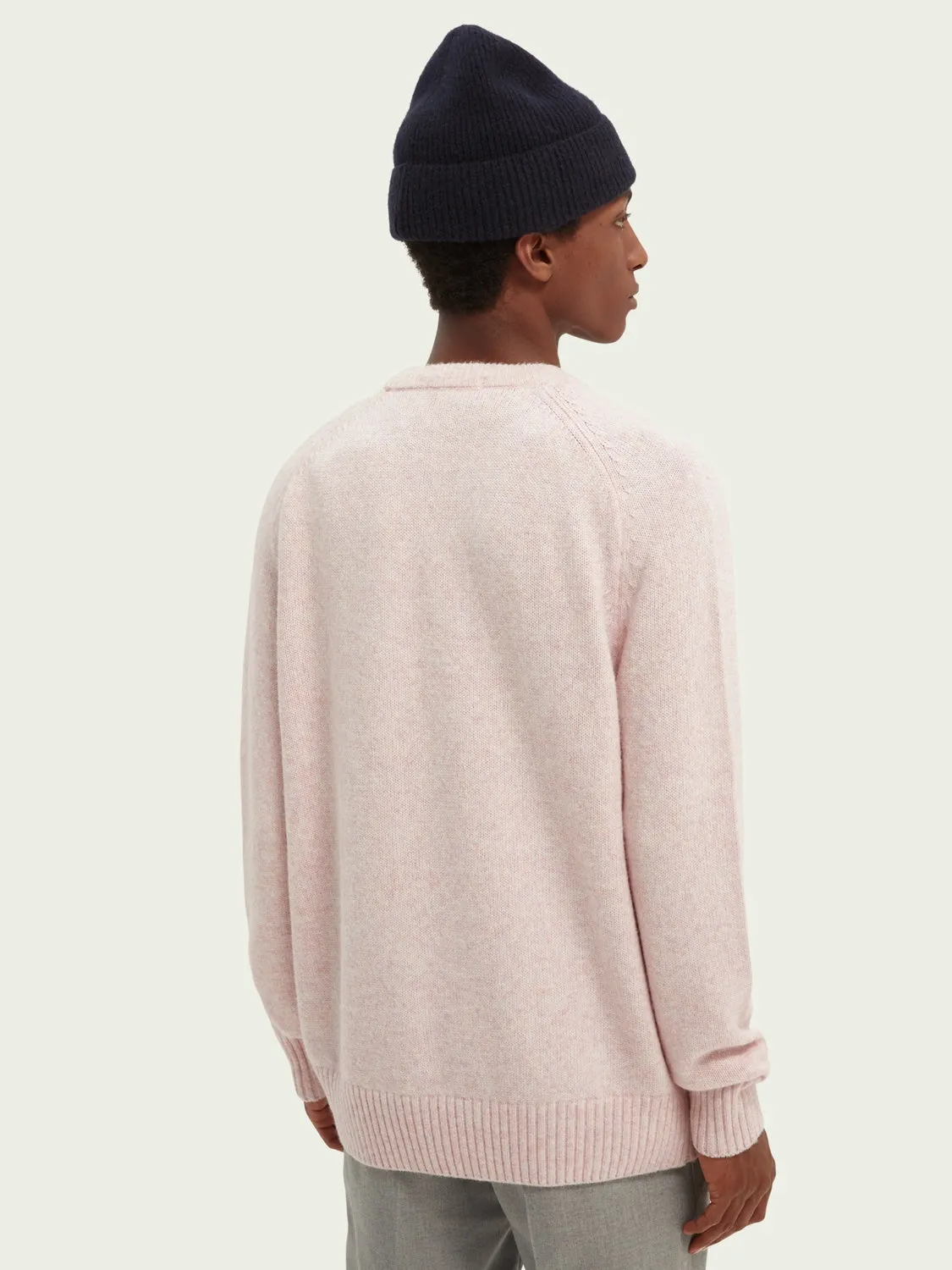 Relaxed Crewneck Sweater (Mauve Melange)