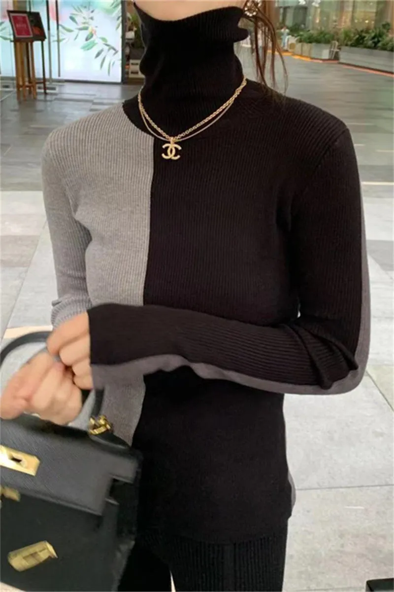 Ruby Knitted Tops Women Turtleneck Sweater