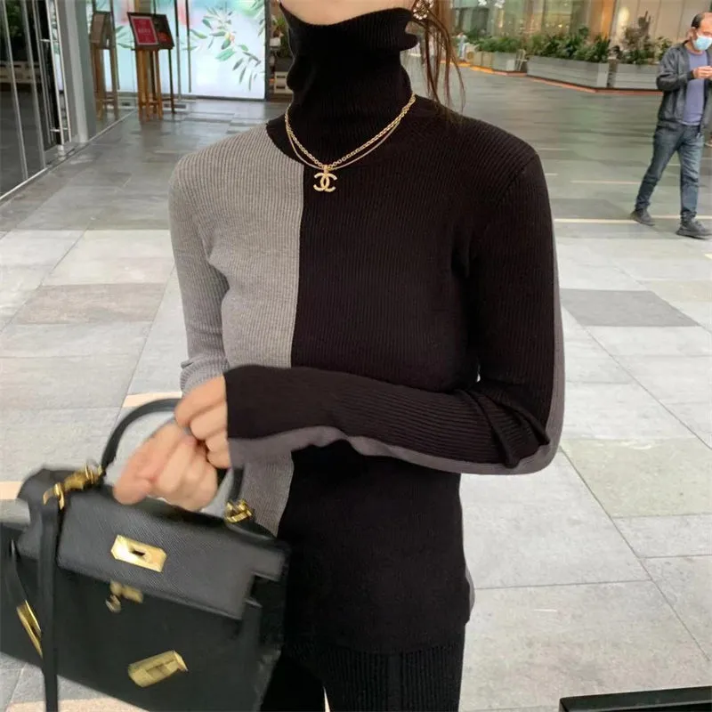 Ruby Knitted Tops Women Turtleneck Sweater