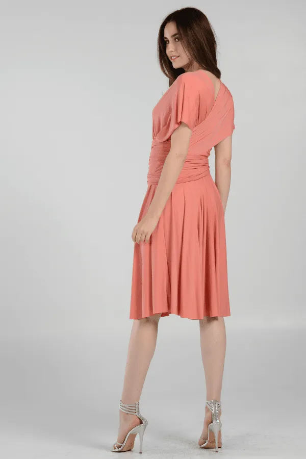 Short Convertible Jersey Dress by Poly USA 7020