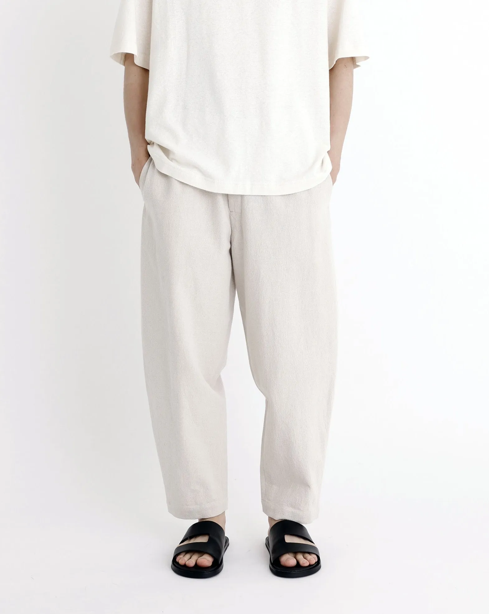 Signature Elastic Pull-Up Trouser - Canvas Edition - Oatmeal