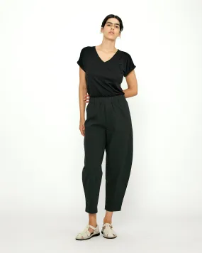 Signature Elastic Pull-Up Trouser - Cotton Edition - Black