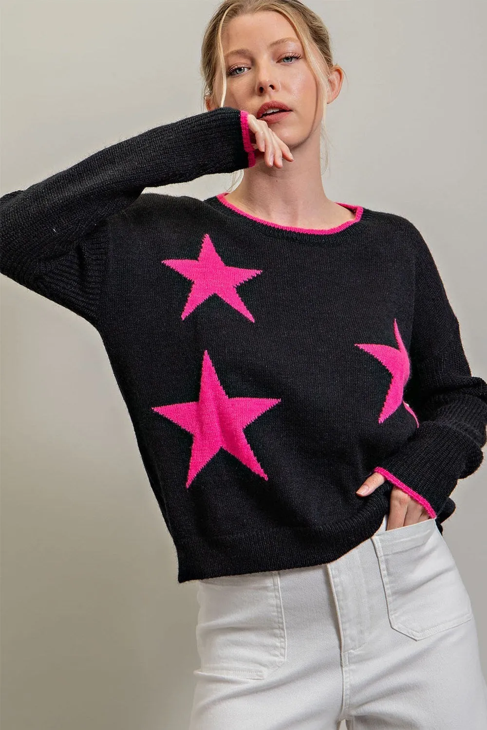 STAR PRINT SWEATER