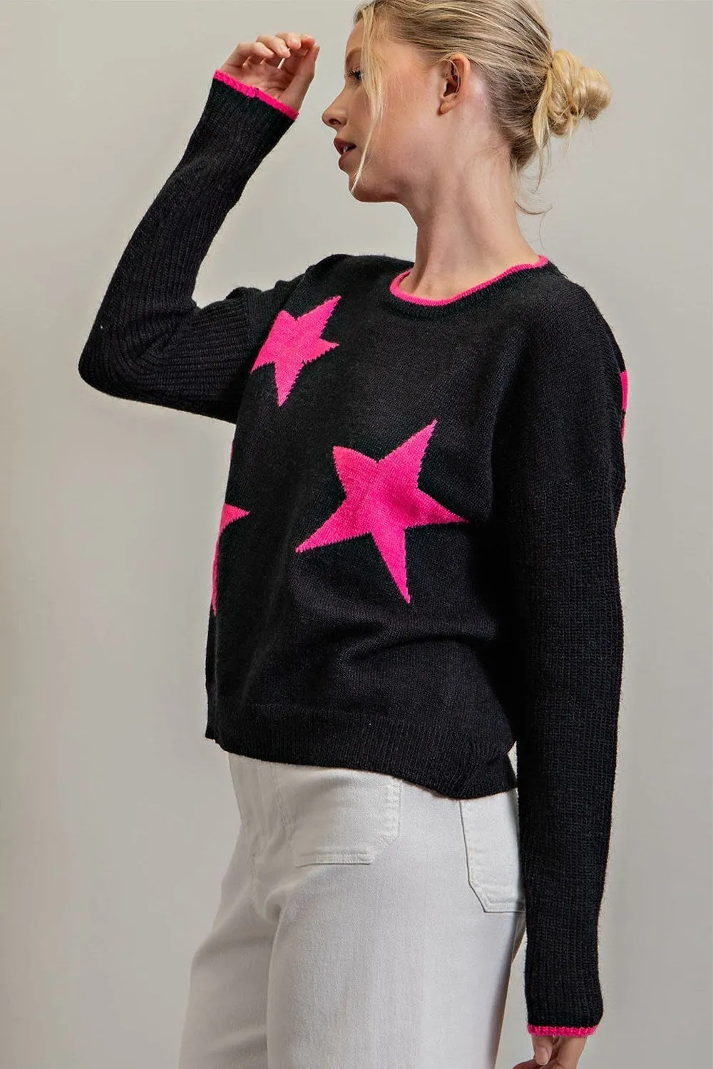 STAR PRINT SWEATER