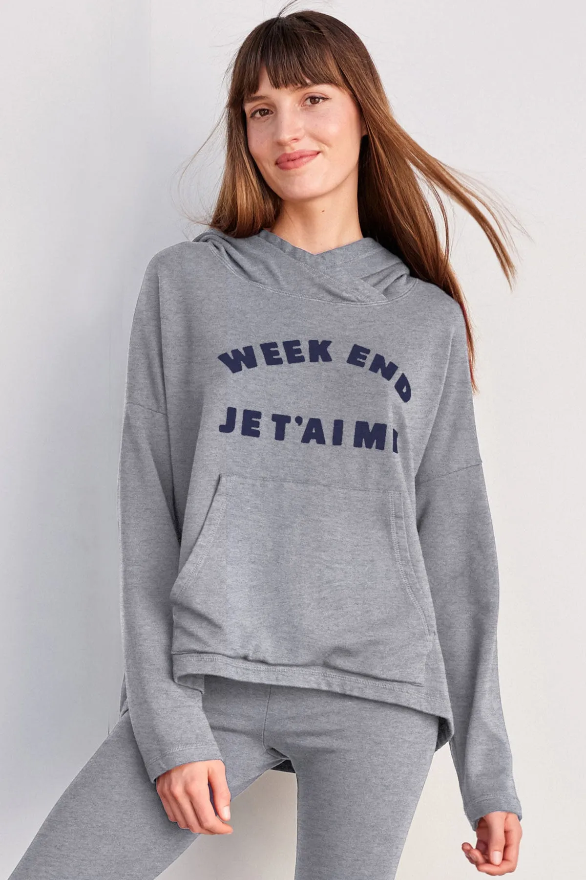 Sundry Weekend Gym Hoodie in Heather Grey