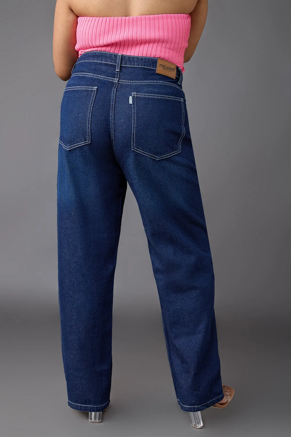 Timeless Blue Curve Straight Jeans