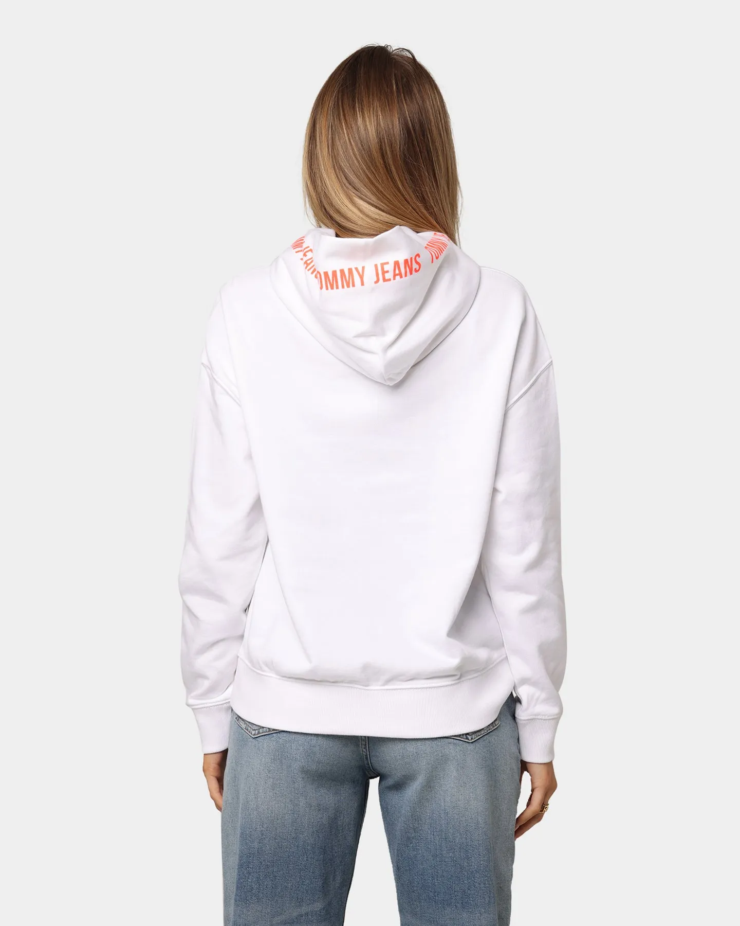 Tommy Jeans Women's Boxy Tape Hoodie White