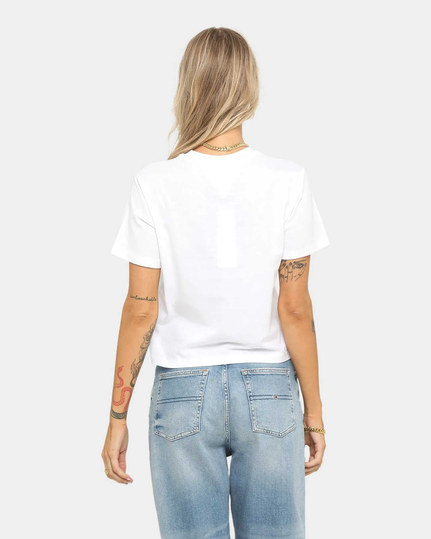 Tommy Jeans Women's TJW Modern Linear Logo T-Shirt White