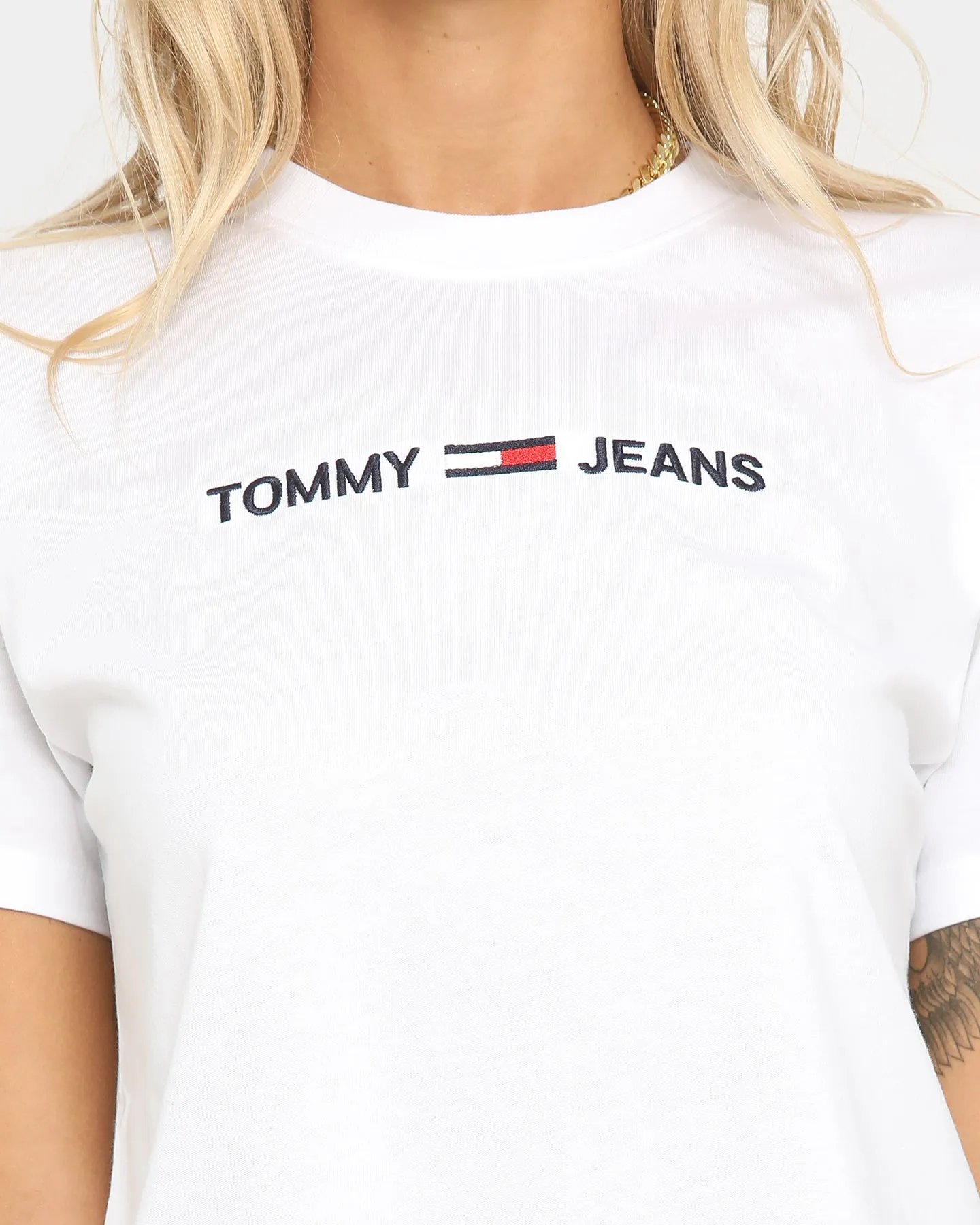 Tommy Jeans Women's TJW Modern Linear Logo T-Shirt White