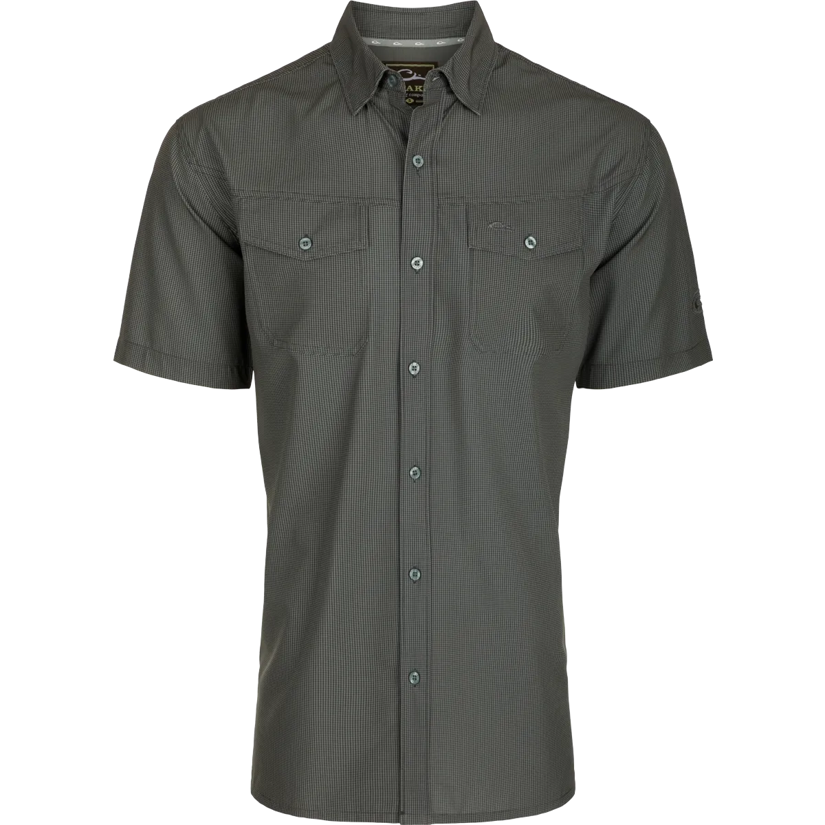 Traveler's Check Button-Down Short Sleeve Shirt