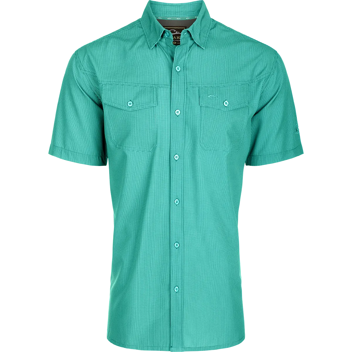 Traveler's Check Button-Down Short Sleeve Shirt