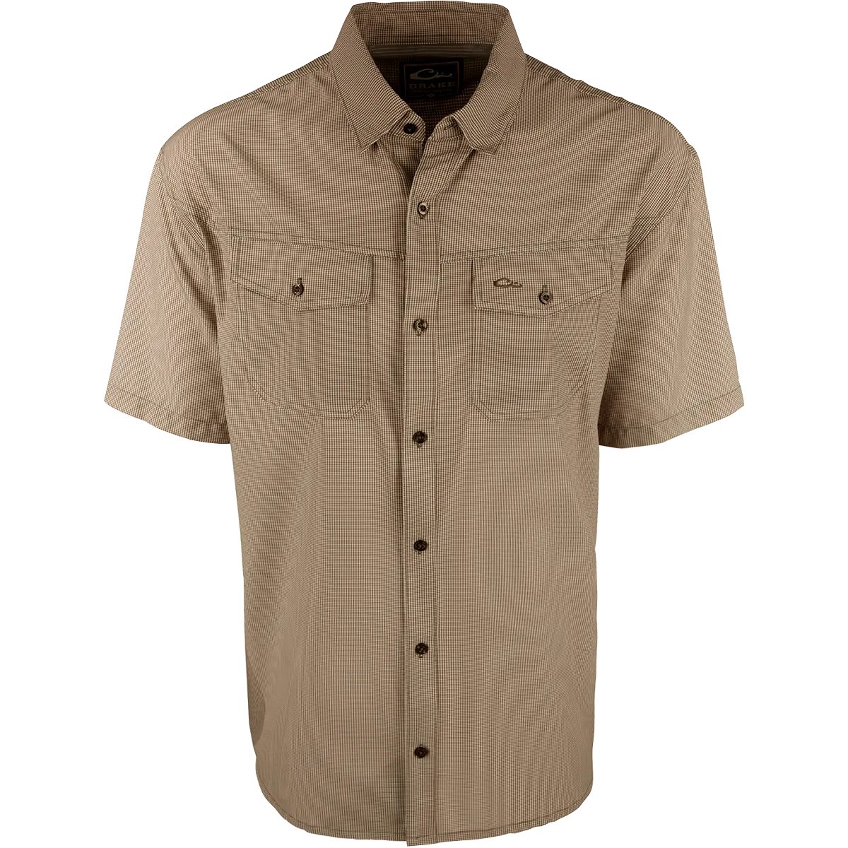 Traveler's Check Button-Down Short Sleeve Shirt