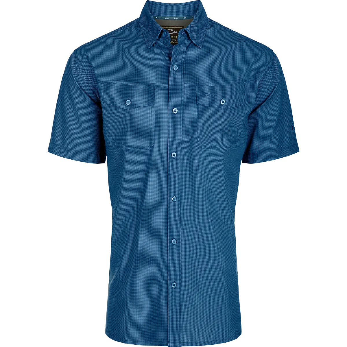 Traveler's Check Button-Down Short Sleeve Shirt