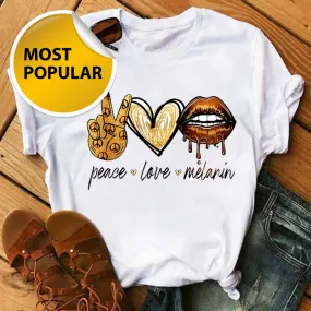 Trendy Love Lips Casual T-Shirts Tees