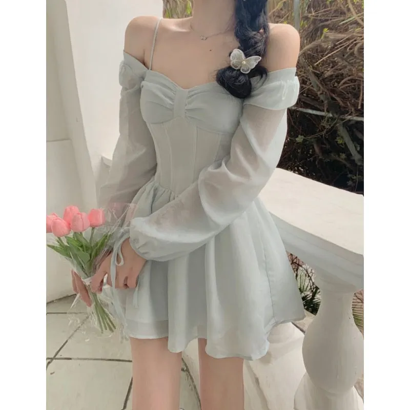 Wjczt Women Dresses French Elegance Temperament Robe 2023 New Gentle Versatile Fairy Dress Simple Versatile Fashion Female Vestidos